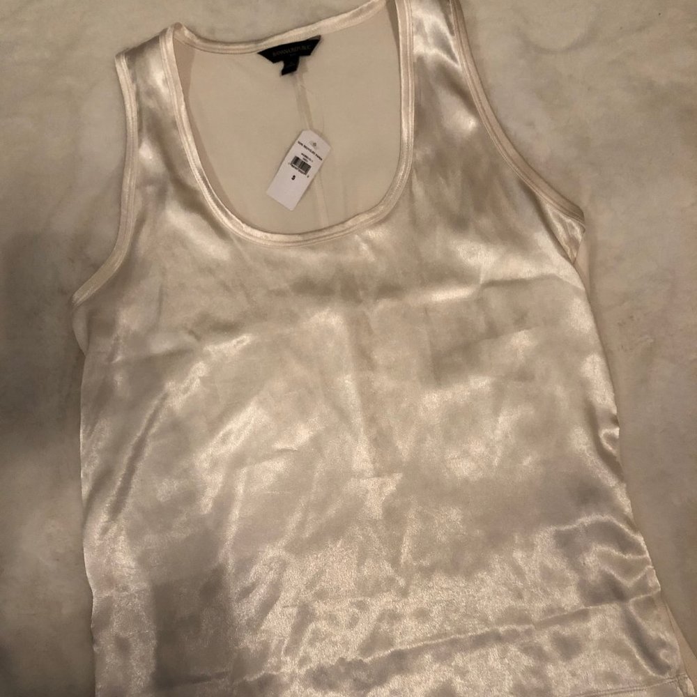 NEVER BEEN WORN: White Silk Tank Top